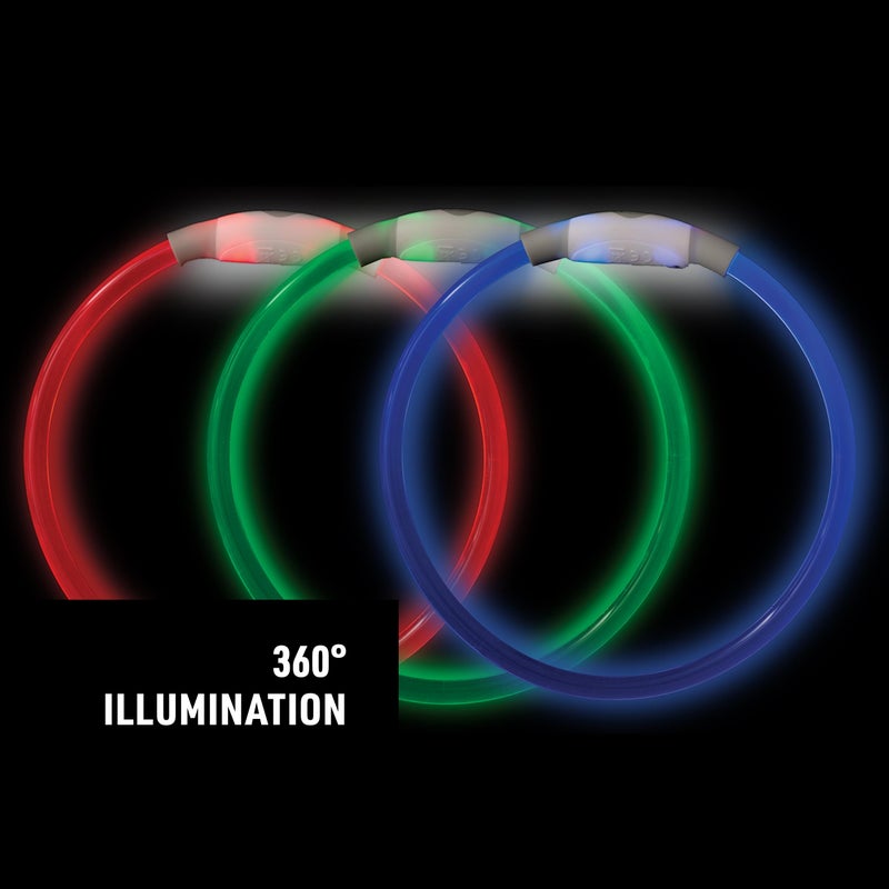 Nite Ize NiteHowl Rechargeable LED Safety Necklace - Disc-O Select - High-Visibility Collar for Nighttime - 360-Degree Illumination & Customizable Fit - Color Changing - Weather Resistant - Regular - Image 4